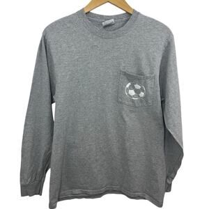 Soccer T-shirt Gray Mia Hamm Quote Long Sleeve Medium USWNT Blokecore Unisex